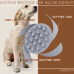 Gamelle Anti Glouton Pour Chien Insérer, Gamelle D‘Alimentation Lente Pour Chiens Accessoires Favorise Une Alimentation Saine Et Digestion Iente Pour Chien Chat Avec 19 Base Ventouses (Style B) -Promos Patto Chou Boutique 100225471 4