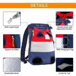 Sac Ventral Chien, Porte Chien Sac Transport Pour Chien Chat (M ) Sac à Dos Sortie, Voyage, Camping Sac Ventral De Transport Pour Petit Animaux Portable Et Sr Supporte Jusqu'a 12KG -Promos Patto Chou Boutique 100266463 3