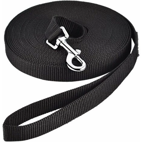 Laisse Pour Chien (5m Noir), Laisse De Dressage Chien Avec Poignée Longe Chien Longue Sangle En Nylon Mains Libre Pour Petits à Grands Chiens Animal De Compagnie Promenade Jogging 1 Laisse Pour Chien (5m Noir), Laisse De Dressage Chien Avec Poignée Longe Chien Longue Sangle En Nylon Mains Libre Pour Petits à Grands Chiens Animal De Compagnie Promenade Jogging
