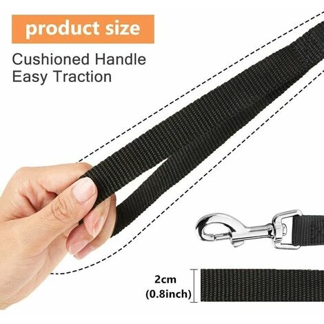 Laisse Pour Chien (5m Noir), Laisse De Dressage Chien Avec Poignée Longe Chien Longue Sangle En Nylon Mains Libre Pour Petits à Grands Chiens Animal De Compagnie Promenade Jogging 2 Laisse Pour Chien (5m Noir), Laisse De Dressage Chien Avec Poignée Longe Chien Longue Sangle En Nylon Mains Libre Pour Petits à Grands Chiens Animal De Compagnie Promenade Jogging – Image 2