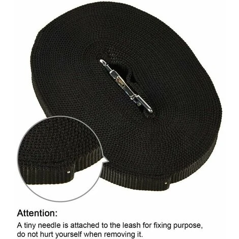 Laisse Pour Chien (5m Noir), Laisse De Dressage Chien Avec Poignée Longe Chien Longue Sangle En Nylon Mains Libre Pour Petits à Grands Chiens Animal De Compagnie Promenade Jogging 3 Laisse Pour Chien (5m Noir), Laisse De Dressage Chien Avec Poignée Longe Chien Longue Sangle En Nylon Mains Libre Pour Petits à Grands Chiens Animal De Compagnie Promenade Jogging – Image 3