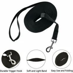 Laisse Pour Chien (5m Noir), Laisse De Dressage Chien Avec Poignée Longe Chien Longue Sangle En Nylon Mains Libre Pour Petits à Grands Chiens Animal De Compagnie Promenade Jogging 8 Laisse Pour Chien (5m Noir), Laisse De Dressage Chien Avec Poignée Longe Chien Longue Sangle En Nylon Mains Libre Pour Petits à Grands Chiens Animal De Compagnie Promenade Jogging -Promos Patto Chou Boutique 100342065 4