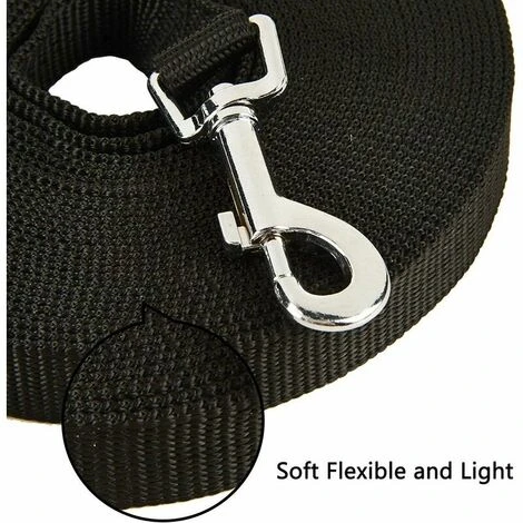 Laisse Pour Chien (5m Noir), Laisse De Dressage Chien Avec Poignée Longe Chien Longue Sangle En Nylon Mains Libre Pour Petits à Grands Chiens Animal De Compagnie Promenade Jogging 5 Laisse Pour Chien (5m Noir), Laisse De Dressage Chien Avec Poignée Longe Chien Longue Sangle En Nylon Mains Libre Pour Petits à Grands Chiens Animal De Compagnie Promenade Jogging – Image 5