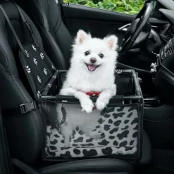 Dog Car Seat Siège D'auto Pour Chien Siège D'auto Rehausseur Pour Chien De Compagnie Avec Laisse De Sécurité à Clip Et Couverture Pour Chien,Parfait Pour Les Petits Animaux