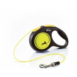 Laisse New Neon XS Cord 3 M Black/ Neon Yellow Flexi CL01C3-251-S-NEOGE