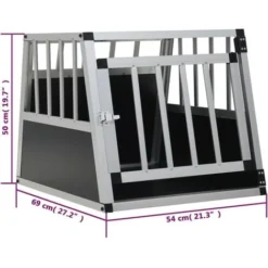 Cage Pour Chien Avec Une Porte 54 X 69 X 50 Cm VidaXL 7 Cage Pour Chien Avec Une Porte 54 X 69 X 50 Cm VidaXL -Promos Patto Chou Boutique 11189045 3