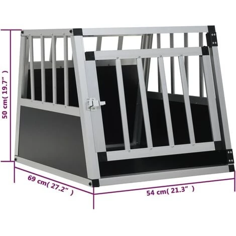 Cage Pour Chien Avec Une Porte 54 X 69 X 50 Cm VidaXL 3 Cage Pour Chien Avec Une Porte 54 X 69 X 50 Cm VidaXL – Image 3