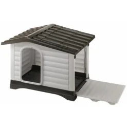 Ferplast DOGVILLA Niche Pour Chiens En Résine Thermoplastique Avec Paroi Qui S'ouvre - 3 Tailles. Variante DOGVILLA 70 - Mesures: 73 X 59 X H 53 Cm -