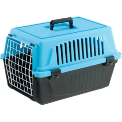Ferplast ATLAS EL Panier De Transport Pour Chats Et Chiens De Petite Taille. Différentes Couleurs Et Mesures.. Variante 10 EL - Mesures: 32.5 X 48 X H 29 Cm - Bleu Clair
