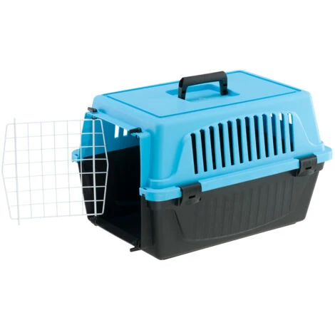 Ferplast ATLAS EL Panier De Transport Pour Chats Et Chiens De Petite Taille. Différentes Couleurs Et Mesures.. Variante 10 EL - Mesures: 32.5 X 48 X H 29 Cm - Bleu Clair 4 Ferplast ATLAS EL Panier De Transport Pour Chats Et Chiens De Petite Taille. Différentes Couleurs Et Mesures.. Variante 10 EL - Mesures: 32.5 X 48 X H 29 Cm - Bleu Clair – Image 4
