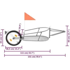 Remorque à Bagages Pour Vélo Avec Sac Orange Et Noir VidaXL 7 Remorque à Bagages Pour Vélo Avec Sac Orange Et Noir VidaXL -Promos Patto Chou Boutique 13724959 3