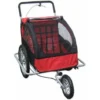 Bc-elec - 5664-0001A Remorque Vélo 2 En 1 Convertible En Poussette Et Jogger Pour Deux Enfants, Coloris Rouge/Noir