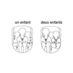 Bc-elec - 5664-0001A Remorque Vélo 2 En 1 Convertible En Poussette Et Jogger Pour Deux Enfants, Coloris Rouge/Noir -Promos Patto Chou Boutique 138716 4