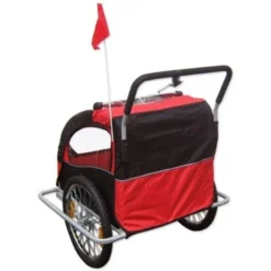 Bc-elec - 5664-0001A Remorque Vélo 2 En 1 Convertible En Poussette Et Jogger Pour Deux Enfants, Coloris Rouge/Noir -Promos Patto Chou Boutique 138716 5