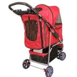 Bc-elec - 5663-0015Ared Poussette Pour Animaux à 3 Roues, Coloris Rouge -Promos Patto Chou Boutique 138834 4
