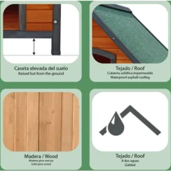 Niche Pour Chien Grand En Bois Gardiun Loki 99x82x86 Cm Avec Toit à 2 Pentes Et Toiture En Asphalte 7 Niche Pour Chien Grand En Bois Gardiun Loki 99x82x86 Cm Avec Toit à 2 Pentes Et Toiture En Asphalte -Promos Patto Chou Boutique 15545482 3