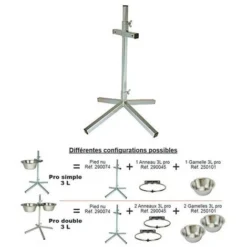 Pied Nu Pour Nourrisseur Appartement / Support Gamelle - Modèle PRO Désignation : Pied Support MORIN 290074