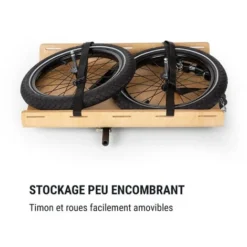 Companion Travel Remorque De Vélo 40 Kg - Pneus 16 - Noir & Bois -Promos Patto Chou Boutique 17118132 5