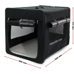 Cage Transport Pliable Animaux Domestiques XL (94x66x74 Cm) Coussin Amovible Caisse Abri Chien -Promos Patto Chou Boutique 17917343 3