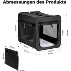 Cage Transport Pliable Animaux Domestiques M (58x46x53 Cm) Coussin Amovible Caisse Abri Chien 7 Cage Transport Pliable Animaux Domestiques M (58x46x53 Cm) Coussin Amovible Caisse Abri Chien -Promos Patto Chou Boutique 17917346 3