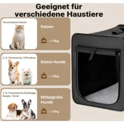 Cage Transport Pliable Animaux Domestiques M (58x46x53 Cm) Coussin Amovible Caisse Abri Chien 8 Cage Transport Pliable Animaux Domestiques M (58x46x53 Cm) Coussin Amovible Caisse Abri Chien -Promos Patto Chou Boutique 17917346 4