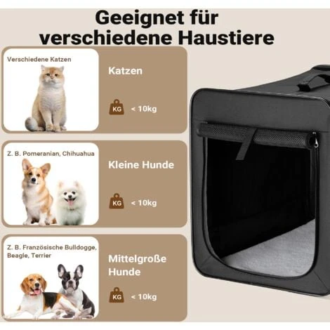 Cage Transport Pliable Animaux Domestiques M (58x46x53 Cm) Coussin Amovible Caisse Abri Chien 4 Cage Transport Pliable Animaux Domestiques M (58x46x53 Cm) Coussin Amovible Caisse Abri Chien – Image 4