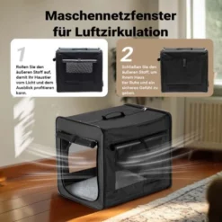 Cage Transport Pliable Animaux Domestiques M (58x46x53 Cm) Coussin Amovible Caisse Abri Chien 9 Cage Transport Pliable Animaux Domestiques M (58x46x53 Cm) Coussin Amovible Caisse Abri Chien -Promos Patto Chou Boutique 17917346 5