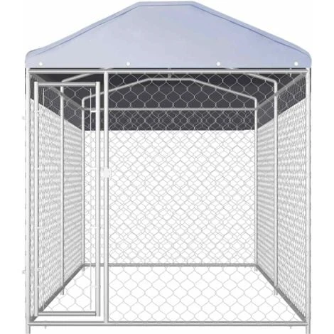Chenil D'extérieur Avec Toit Pour Chiens 382x192x225 Cm VidaXL 2 Chenil D'extérieur Avec Toit Pour Chiens 382x192x225 Cm VidaXL – Image 2