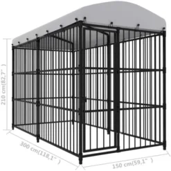 Chenil D'extérieur Avec Toit Pour Chiens 300x150x210 Cm VidaXL 9 Chenil D'extérieur Avec Toit Pour Chiens 300x150x210 Cm VidaXL -Promos Patto Chou Boutique 18755102 5