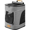 Cadoca Sac à Dos Pour Animaux Domestiques 12 KG Avec Poches Latérales Laisse Incluse Sac De Transport Chien Chat Rongeur Gris