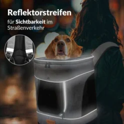 Cadoca Sac à Dos Pour Animaux Domestiques 12 KG Avec Poches Latérales Laisse Incluse Sac De Transport Chien Chat Rongeur Gris -Promos Patto Chou Boutique 19190279 5