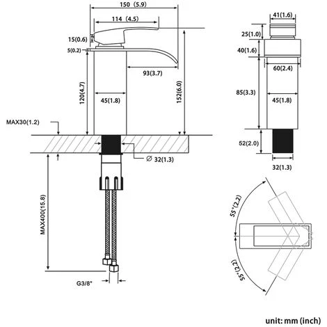 Cecipa Robinet Lavabo Cascade Mitgeur De Lavabo En Laiton Chromé Pour Salle De Bain Design Unique 5 Cecipa Robinet Lavabo Cascade Mitgeur De Lavabo En Laiton Chromé Pour Salle De Bain Design Unique – Image 5