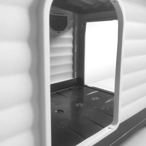 Niche De Jardin Pour Petits Chiens En Plastique Avec Plateforme Lola 5 Niche De Jardin Pour Petits Chiens En Plastique Avec Plateforme Lola – Image 5