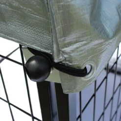 Chenil Avec Toiture 121x121x137cm Enclos Extérieur Pour Chien Cage Niche Protection Solaire Outdoor -Promos Patto Chou Boutique 21034896 3