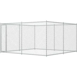 Hommoo Chenil Exterieur Pour Chiens 4 X 4 X 2 M HDV06397