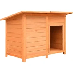 Niche Pour Chiens Bois De Pin Et De Sapin Solide 120x77x86 Cm
