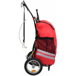 Remorque De Vélo Pliable Avec Sac D'épicerie Rouge Et Noir VidaXL -Promos Patto Chou Boutique 26228618 4