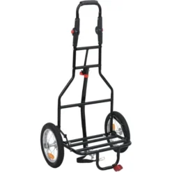 Remorque De Vélo Pliable Avec Sac D'épicerie Rouge Et Noir VidaXL -Promos Patto Chou Boutique 26228618 5