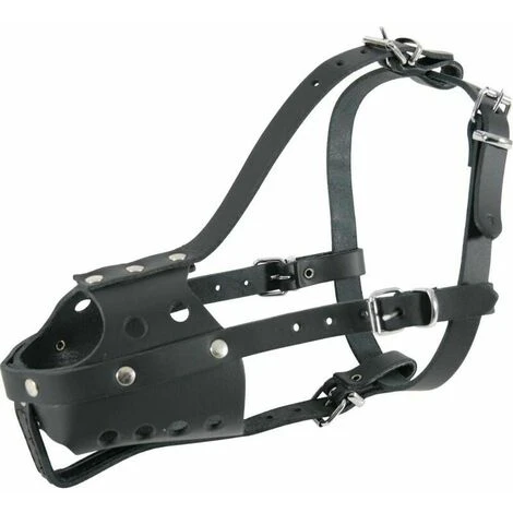 Zolux Muselière En Cuir Pour Chien Type Police Noire Taille 6 1 Zolux Muselière En Cuir Pour Chien Type Police Noire Taille 6