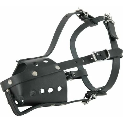 Zolux Muselière En Cuir Pour Chien Type Police Noire Taille 6 2 Zolux Muselière En Cuir Pour Chien Type Police Noire Taille 6 – Image 2