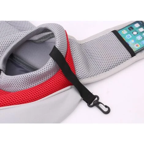 Triomphe Sac Pour Animaux De Compagnie, Sac à Bandoulière, Sac Pour Chien, Sac De Messager, étui De Transport, Rouge Et Gris S (40 X 22 X 10cm) 2 Triomphe Sac Pour Animaux De Compagnie, Sac à Bandoulière, Sac Pour Chien, Sac De Messager, étui De Transport, Rouge Et Gris S (40 X 22 X 10cm) – Image 2