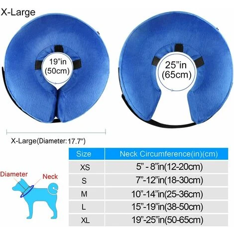 LITZEE Collier Pour Chien Collier De Chien Gonflable De Protection Collier De Protection Collier Pour Animaux De Compagnie Réglable Collier De Protection Confortable Avec Velcro XL 2 LITZEE Collier Pour Chien Collier De Chien Gonflable De Protection Collier De Protection Collier Pour Animaux De Compagnie Réglable Collier De Protection Confortable Avec Velcro XL – Image 2