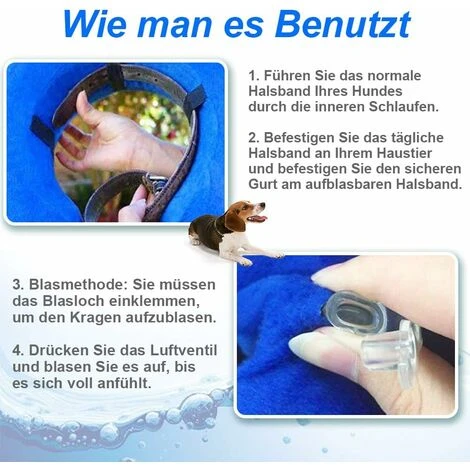 LITZEE Collier Pour Chien Collier De Chien Gonflable De Protection Collier De Protection Collier Pour Animaux De Compagnie Réglable Collier De Protection Confortable Avec Velcro XL 4 LITZEE Collier Pour Chien Collier De Chien Gonflable De Protection Collier De Protection Collier Pour Animaux De Compagnie Réglable Collier De Protection Confortable Avec Velcro XL – Image 4