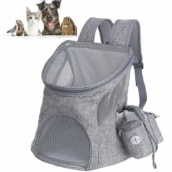 LITZEE Sac à Dos De Transport Pour Chien Et Chat Pour Animal De Compagnie Pet Carrier Pour Petit Pet En Plein Air Randonnée Camping -33x30x24cm