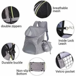 LITZEE Sac à Dos De Transport Pour Chien Et Chat Pour Animal De Compagnie Pet Carrier Pour Petit Pet En Plein Air Randonnée Camping -33x30x24cm -Promos Patto Chou Boutique 27988587 3