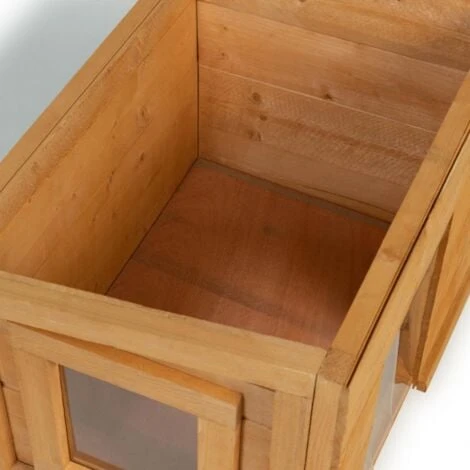 Maison Pour Chat Niche En Bois Avec Porte Basculante à Lamelles 3 Maison Pour Chat Niche En Bois Avec Porte Basculante à Lamelles – Image 3