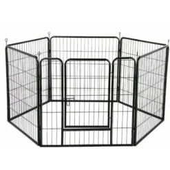 SiFree®Parc Enclos Pour Chiens Pliable/Réglable/ Mobile Hauteur-60cm Noir -Promos Patto Chou Boutique 32327724 5