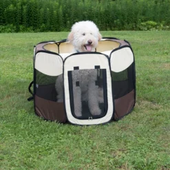 Parc Pour Chien Chat Pliable Café 8 Parc Pour Chien Chat Pliable Café -Promos Patto Chou Boutique 33223923 4