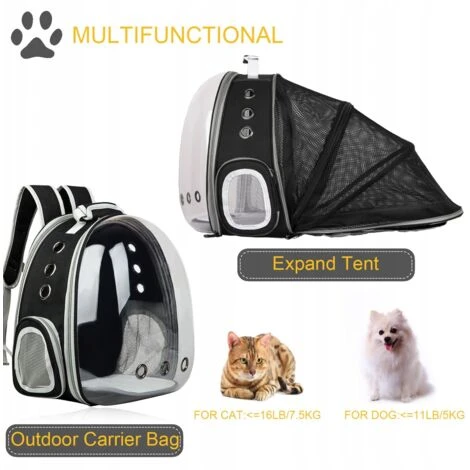 Sac à Dos Pour Chat Sac à Bulles, Petit Sac à Dos Pour Chien Pour Petits Chiens, Space Capsule Pet Carrier Dog Randonnée Sac à Dos Transporteur De Voyage Approuvé Par La Compagnie Aérienne - Gris 5 Sac à Dos Pour Chat Sac à Bulles, Petit Sac à Dos Pour Chien Pour Petits Chiens, Space Capsule Pet Carrier Dog Randonnée Sac à Dos Transporteur De Voyage Approuvé Par La Compagnie Aérienne - Gris – Image 5