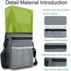 LangRay Sac Friandise Pour Chien, Sac De Dressage Pour Chiens, Sac De Taille Réglable Portable Sangle D'épaule, Avec Distributeur De Sacs à Crottes, Pour Transporter Des Jouets Et Des Friandises (Noir -Promos Patto Chou Boutique 35806612 4